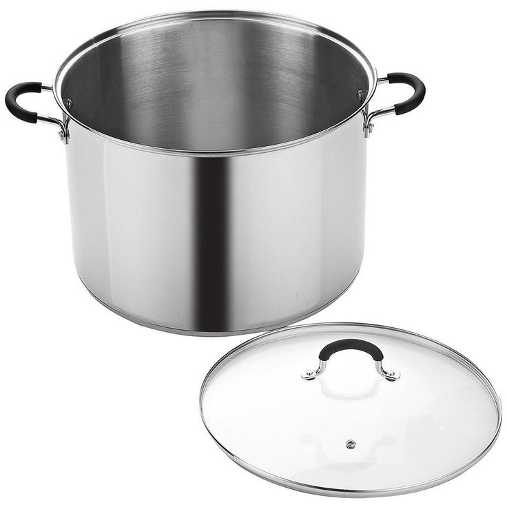 20 qt. Stainless Steel Stock Pot with Glass Lid
