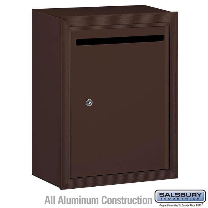 Bronze Surface Mounted Letter Box with Commercial Lock