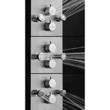 63 in. 8-Jet Shower Panel System in Stainless Steel with Rainfall Waterfall LED Shower Head and Hand Shower Wand