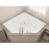 Malachite Diamond 5 ft. Acrylic Corner Drop-in Whirlpool Air Bathtub in White - Super Arbor
