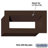 Bronze Recessed Mail Drop with Spring-Loaded Flap