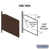 Bronze Recessed Mail Drop with Spring-Loaded Flap