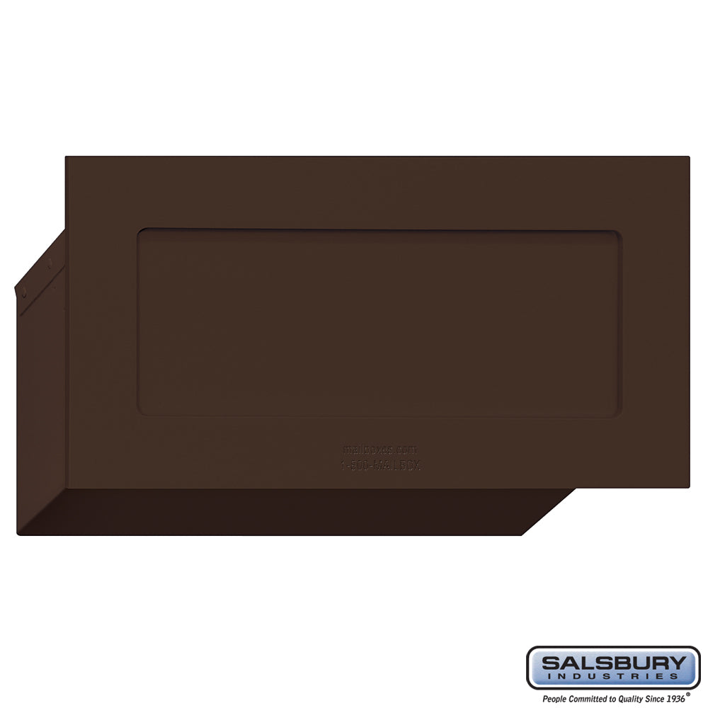 Bronze Recessed Mail Drop with Spring-Loaded Flap