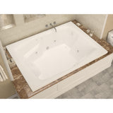 Amethyst 6 ft. Acrylic Rectangular Drop-in Whirlpool Bathtub in White - Super Arbor