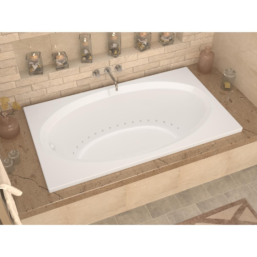 Imperial 7 ft. Acrylic Center Drain Rectangular Drop-in Non-Whirlpool Bathtub in White - Super Arbor