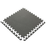 Ottomanson Multi-Purpose Black 24 in. x 24 in. EVA Foam Interlocking Anti-Fatigue Exercise Tile Mat (6-Pack)