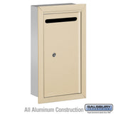 Slim Recessed Mounted Letter Box with Commercial Lock - Sandstone