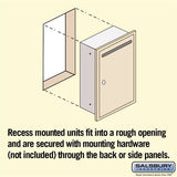 Slim Recessed Mounted Letter Box with Commercial Lock - Sandstone