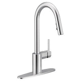 Align Single-Handle Pull-Down Sprayer Kitchen Faucet with Reflex and Power Clean in Matte Black