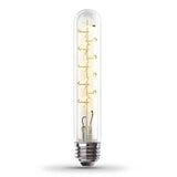 Feit Electric 40-Watt Equivalent T10 Dimmable LED Clear Glass Vintage Edison Large Light Bulb w/ Spiral Filament Bright White (4-Pack)
