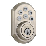 SmartCode 909 Satin Nickel Single Cylinder Electronic Deadbolt Featuring SmartKey Security and Tustin Passage Lever - Super Arbor