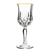 Opera Gold Collection Set of 4 Crystal Wine Glass with Gold Rim