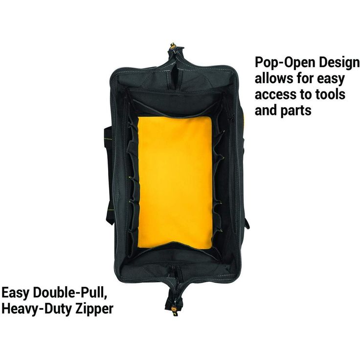 18 in. 28-Pocket Pro Contractor's Closed-Top Tool Bag