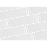 ABOLOS Metro Snow White Subway 3 in. x 12 in. Glossy Glass Wall Tile (10 sq. ft. / case)