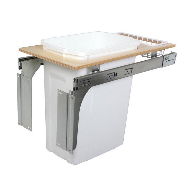 Knape & Vogt 35-Quart Plastic Pull Out Trash Can
