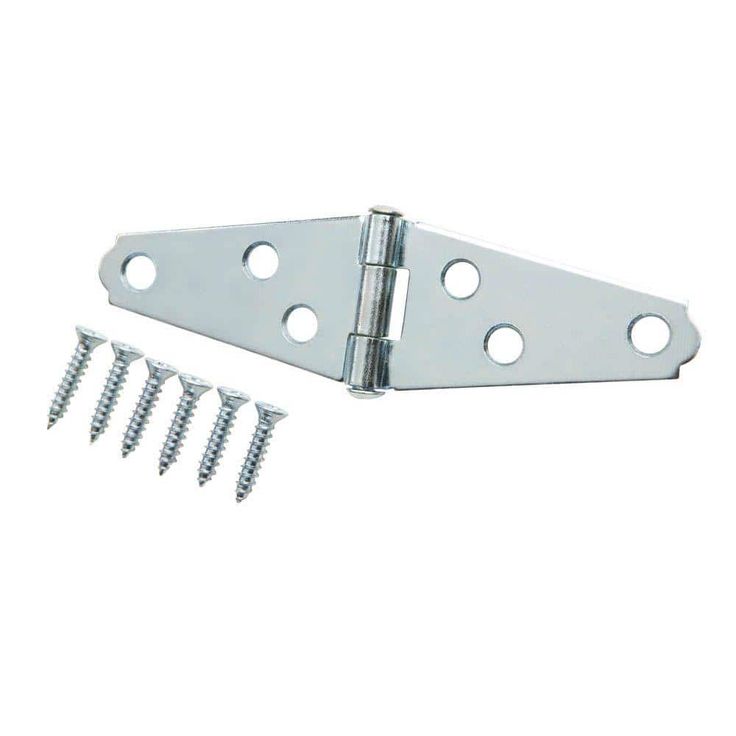 Everbilt 2 in. x 2 in. Zinc-Plated Strap Hinge (2-Pack)