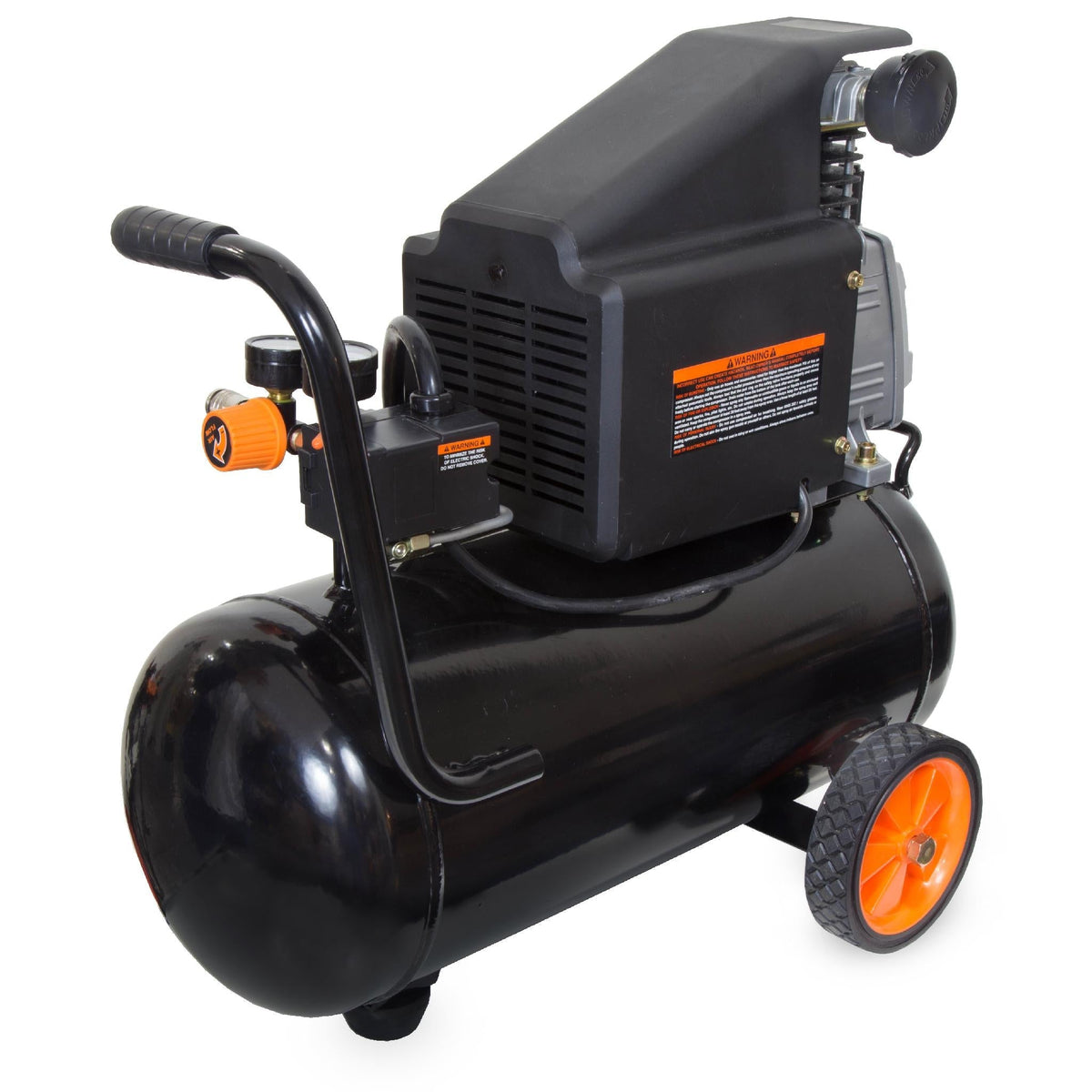 WEN 6 Gal. Oil-Lubricated Portable Horizontal Air Compressor, 125 PSI, Model 2287