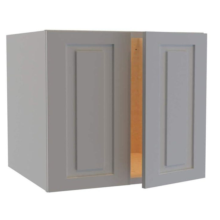 Home Decorators Collection Grayson 24 in. W x 24 in. D x 24 in. H Assembled Plywood Wall Bridge Kitchen Cabinet in Pearl Gray with Soft Close
