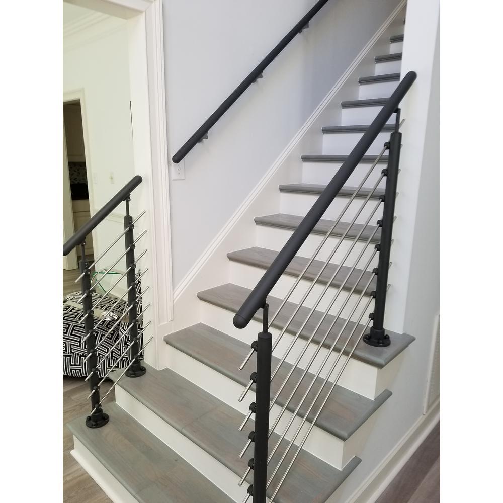 Prova PA4b 79 in. x 1-1/2 in. Anthracite Hand Rail - Super Arbor