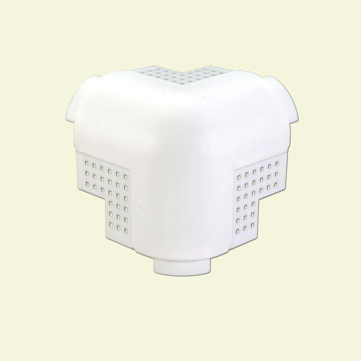 1-1/2 in. Vinyl 3-Way Bullnose Corner Cap (50-Pack) - Super Arbor