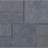 Patio-on-a-Pallet 10 ft. x 10 ft. Concrete Gray Basket weave Yorkstone Paver (37 Pieces/100 Sq. Ft) - Super Arbor