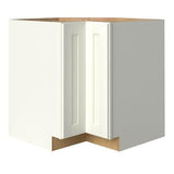 allen + roth Aveley 33-in W x 34.5-in H x 24-in D Linen Maple Corner Base Semi-Custom Cabinet