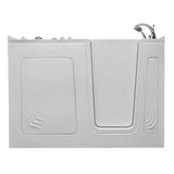 Nova Heated 4.5 ft. Walk-In Whirlpool Bathtub in Biscuit with Chrome Trim - Super Arbor