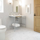 Merola Tile Classico Carrara Hexagon 7 in. x 8 in. Porcelain Floor and Wall Tile (7.67 sq. ft. / case)