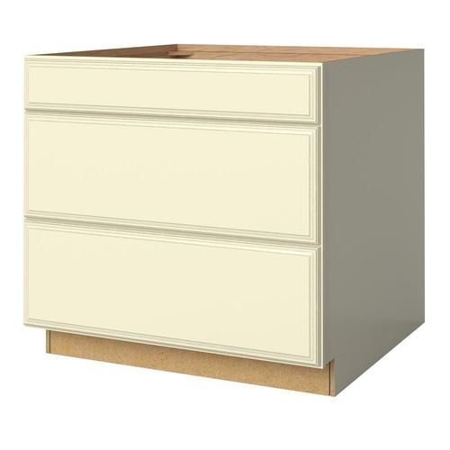 allen + roth Annscroft 36-in W x 34.5-in H x 24-in D Hazelnut Maple Drawer Base Semi-Custom Cabinet