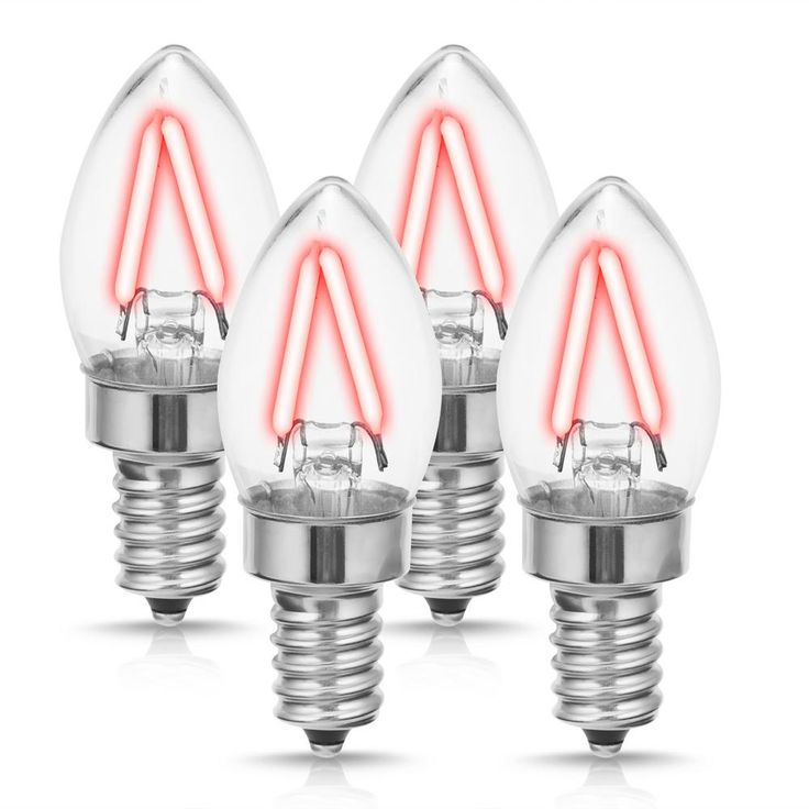 YANSUN 20-Watt Equivalent C7 Edison Blue LED Filament Light Bulb (4-Pack)