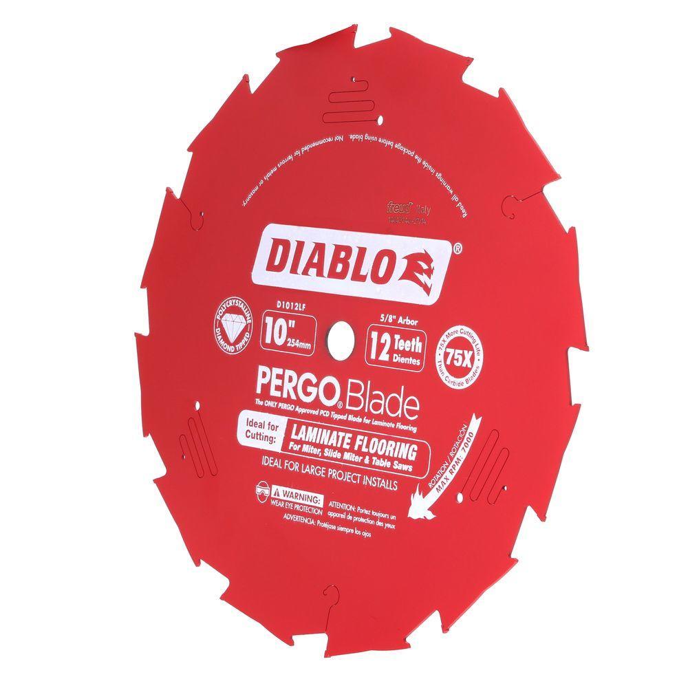 10 in. x 12-Tooth Polycrystalline Diamond (PCD) Tipped Ultimate Flooring Blade - Super Arbor