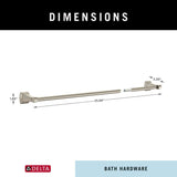 Delta Flynn 18-in Brushed Nickel Wall Mount Single Towel Bar