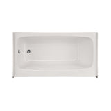 Trenton 72 in. Left Drain Rectangular Alcove Bathtub in White - Super Arbor