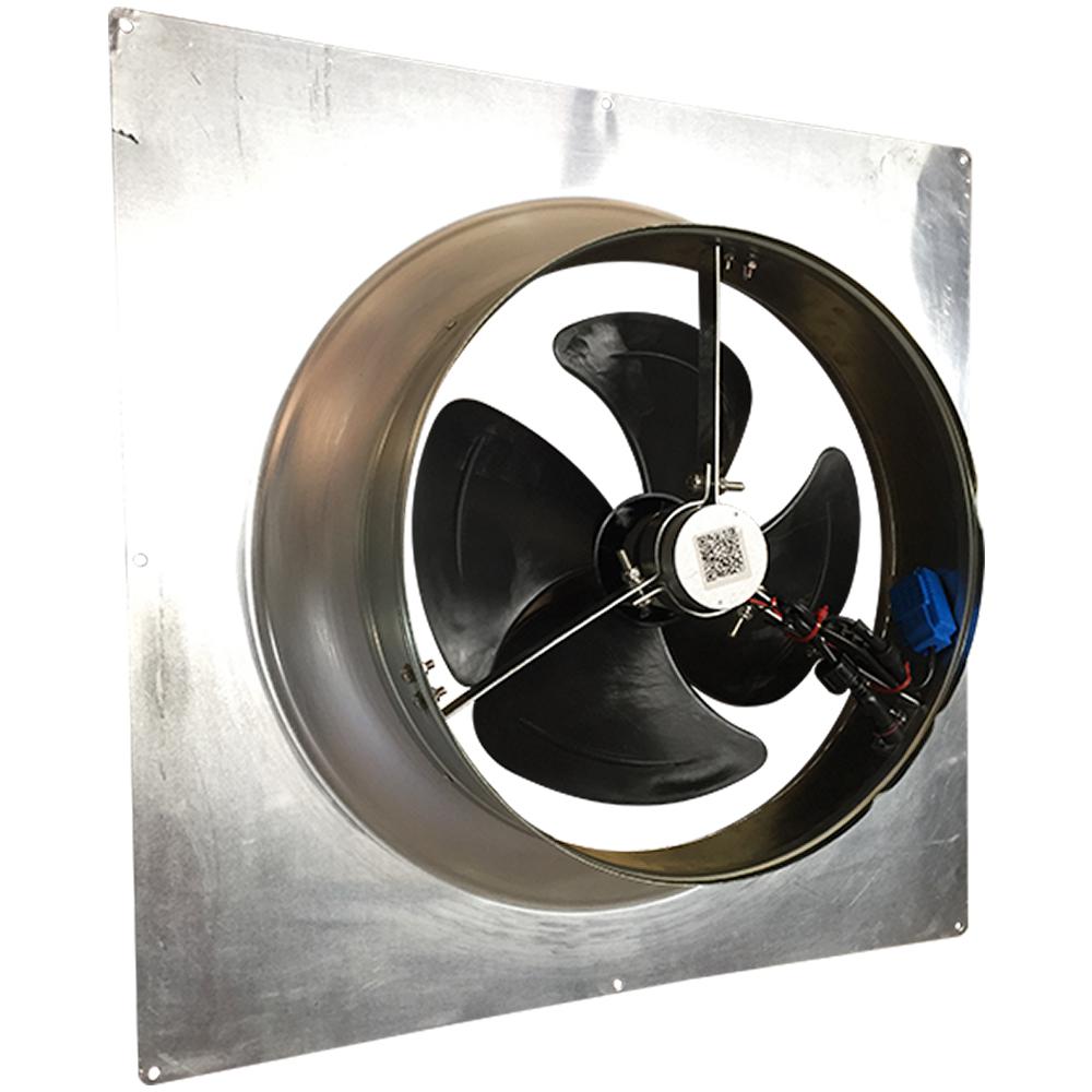1280 CFM Aluminum Hybrid (Solar/Electric) Powered Gable Mount Gable Louver Vent - Super Arbor