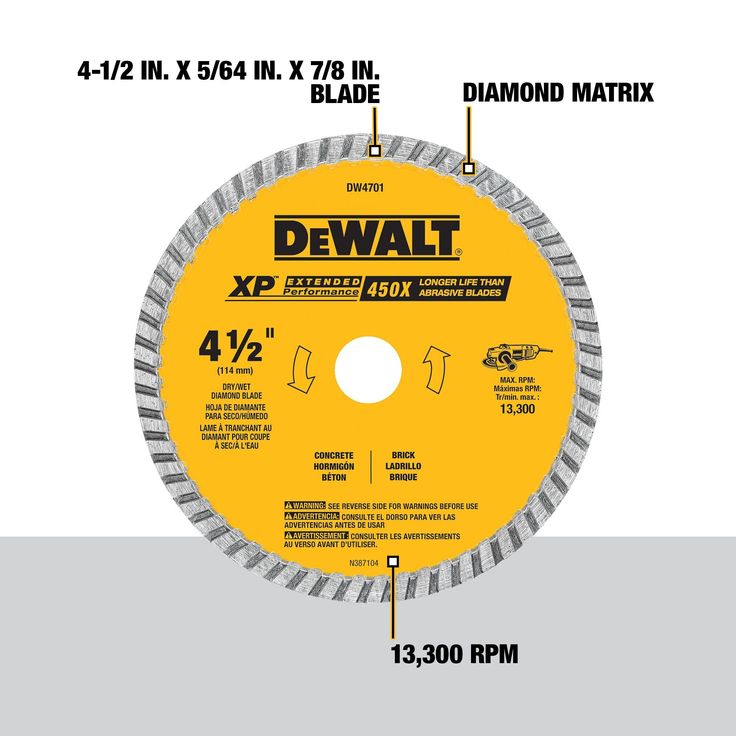 DEWALT XP Diamond 4.5-in Diamond Arbor-Grit Grinding Wheel
