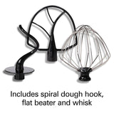 4.5 Qt. 12-Speed Black and Silver Stand Mixer