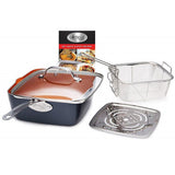 20-Piece Aluminum Ti-Ceramic Nonstick Cookware and Bakeware Set in Graphite