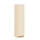 Home Decorators Collection Newport 18 in. W x 24 in. D x 84 in. H Assembled Plywood Pantry Kitchen Cabinet in Blended Cream with 4ROT Soft Close RH