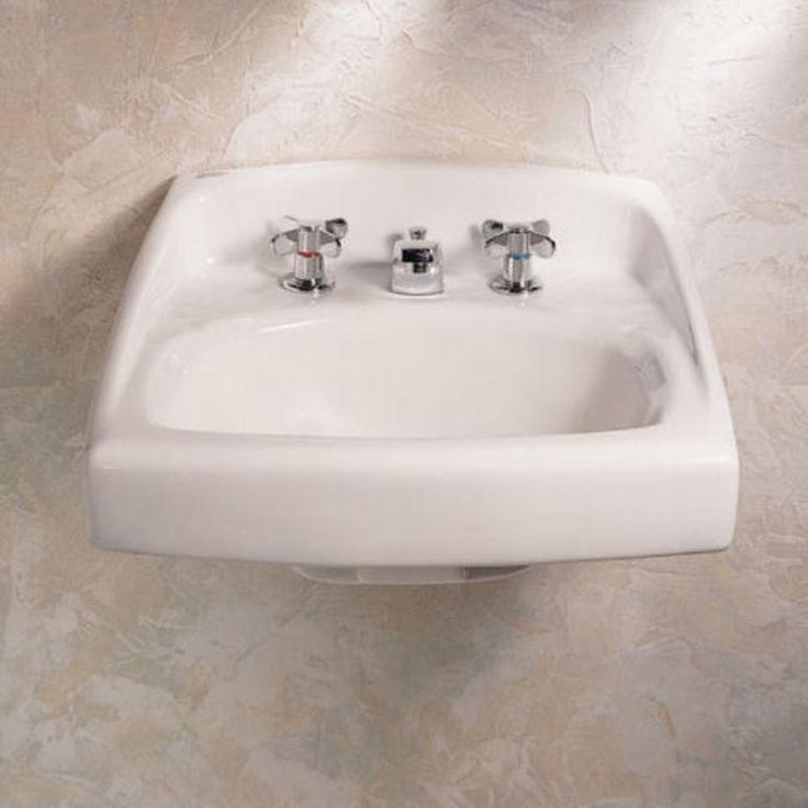 American Standard Lucerne Wall-Mounted Bathroom Sink with 4 in. Centerset Faucet Holes, White