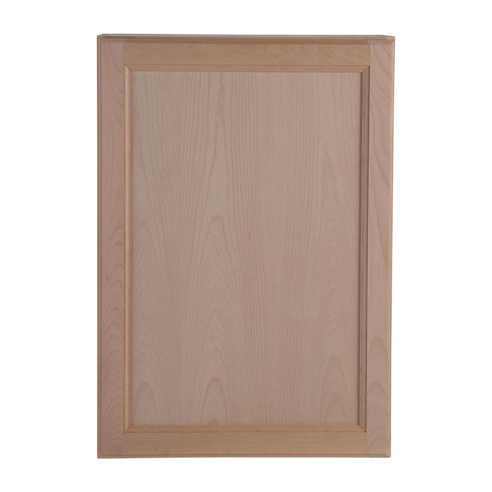 Easthaven Shaker Assembled 36x30x12 in. Frameless Wall Cabinet in Unfinished Beech - Super Arbor