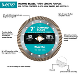 Makita 7 in. Turbo Rim Diamond Blade for General Purpose