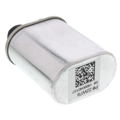 Lennox 22W79 capacitor - side view (Voltage: 370V; MFD: 7.5)