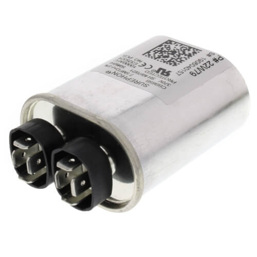 Lennox 22W79 capacitor - detail view (Voltage: 370V; MFD: 7.5)