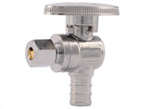 SharkBite Brass 1/2-in PEX Barb x 1/4-in OD Compression Quarter Turn Angle Valve