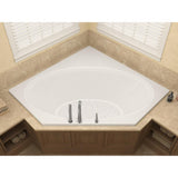 Mali 5 ft. Acrylic Center Drain Corner Drop-in Non-Whirlpool Bathtub in White - Super Arbor