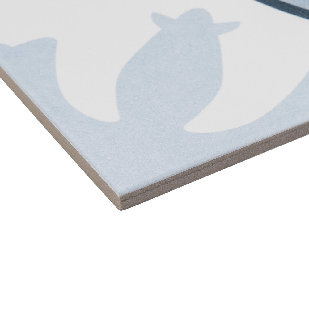 Merola Tile Lacour Artic Encaustic 9-3/4 in. x 9-3/4 in. Porcelain Floor and Wall Tile (11.11 sq. ft. / case)