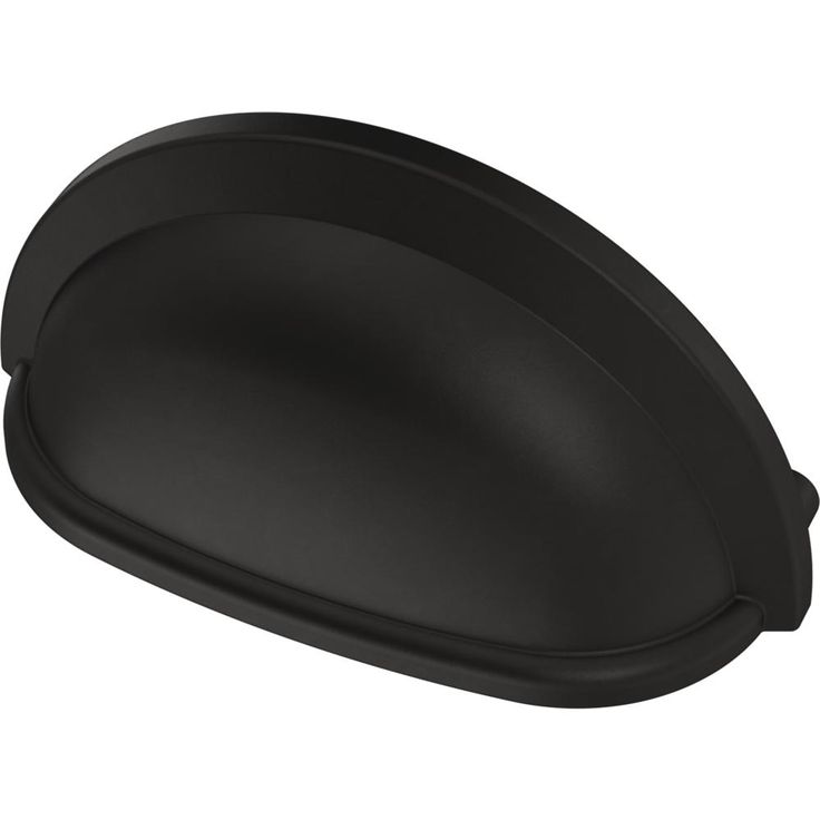 Essentials 3 in. (76mm) Center-to-Center Matte Black Cup Pull (24-Pack)