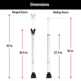 265D 27-1/2 in. to 42 in. Adjustable Steel Door Security Bar - Super Arbor