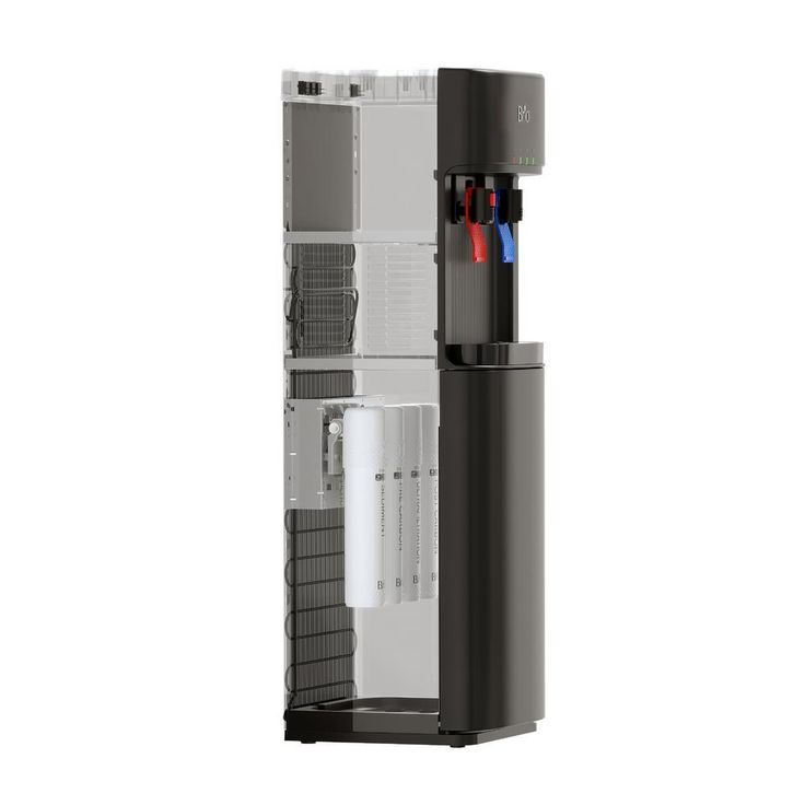 300 Series 4-Stage UF Ultrafiltration Self Cleaning UV Bottleless POU Water Cooler Water Dispenser in Black