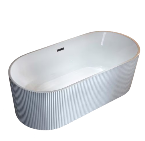 Gee 67 in. x 31.5 in. Acrylic Flat Bottom Soaking Bathtub with Center Drain and Overflow in White with Oil Rubbed Bronze